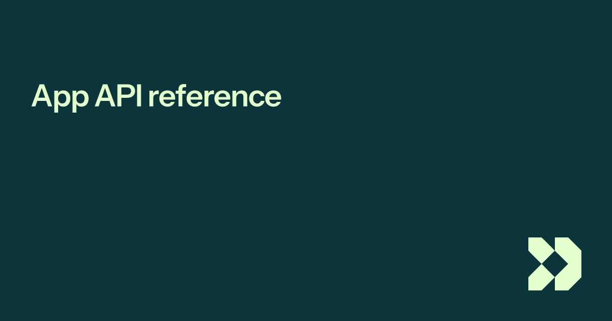 App API Reference - Customer.io