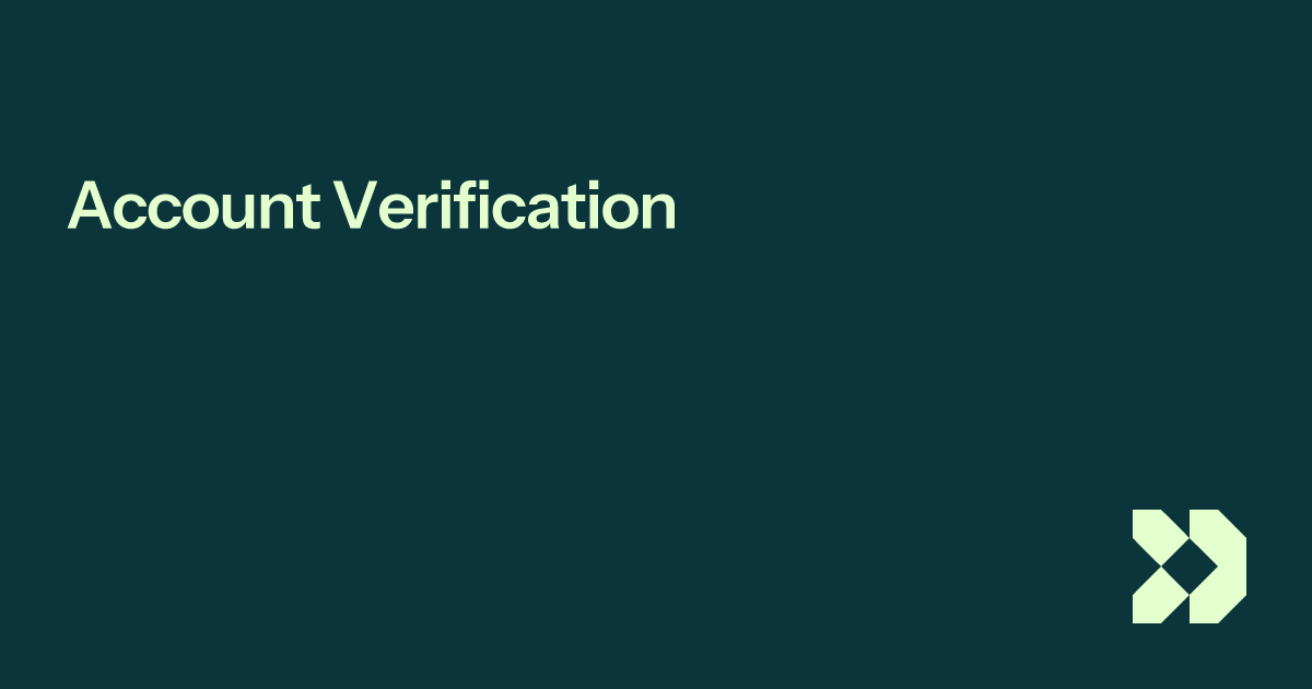 Account verification | Customer.io Docs