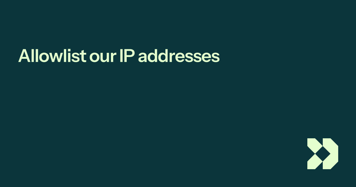 Allowlist our IP addresses | Customer.io Docs