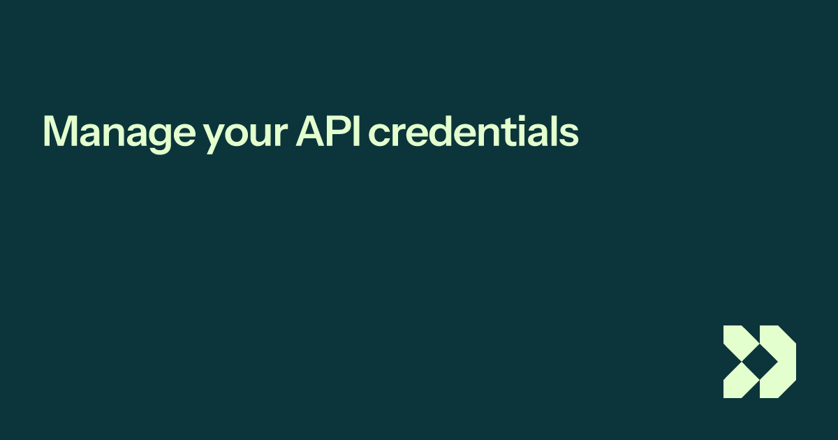 Manage your API credentials | Customer.io Docs