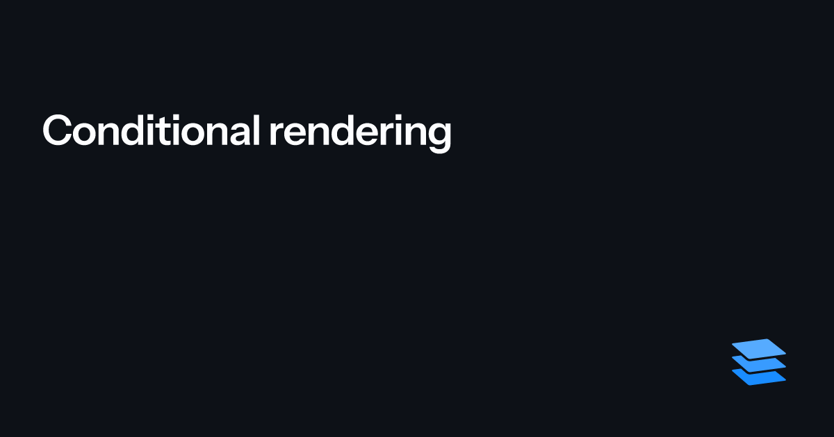 Conditional rendering – Parcel Documentation