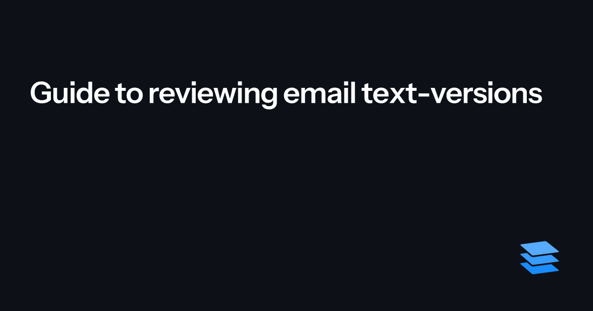 Guide to reviewing email text-versions – Parcel Guides